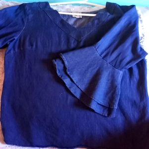 Naif Chambray Shirt with Bell Sleeves